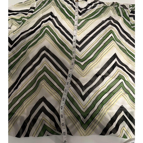 Women Alfani XL abstract floral green sheer cami 2-layered kimono sleeve - Picture 9 of 10